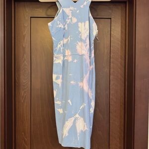 Nordstrom Blue and Pink Midi Dress